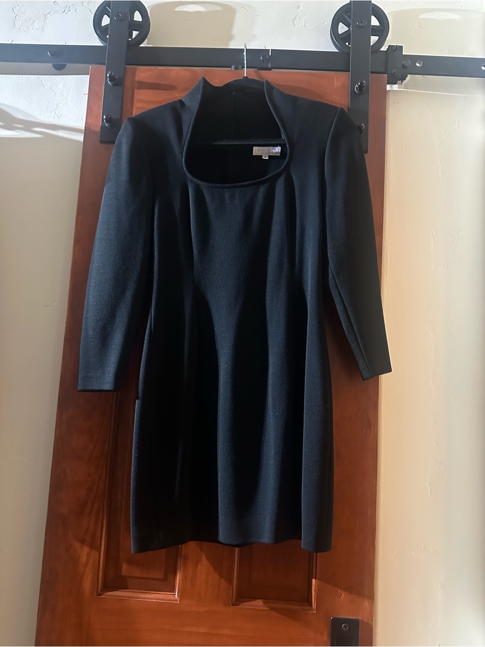 Vintage Jennifer George Black Long Sleeve A-Line Dress Size 4